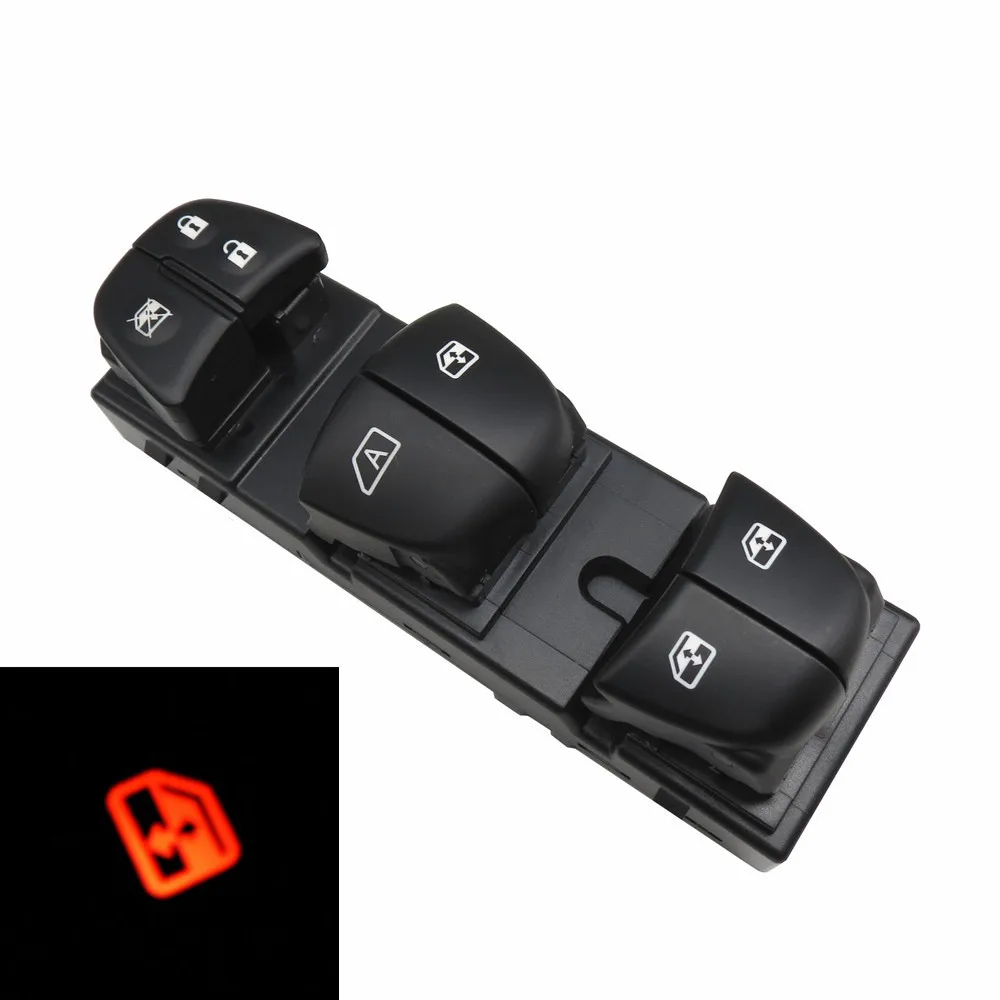 Red light 25411-1KL5A 254011KA0A 25401-1KA0B Window Master Control Switch for Nissan Qashqai Altima Sylphy Tiida X-Trail | Автомобили и