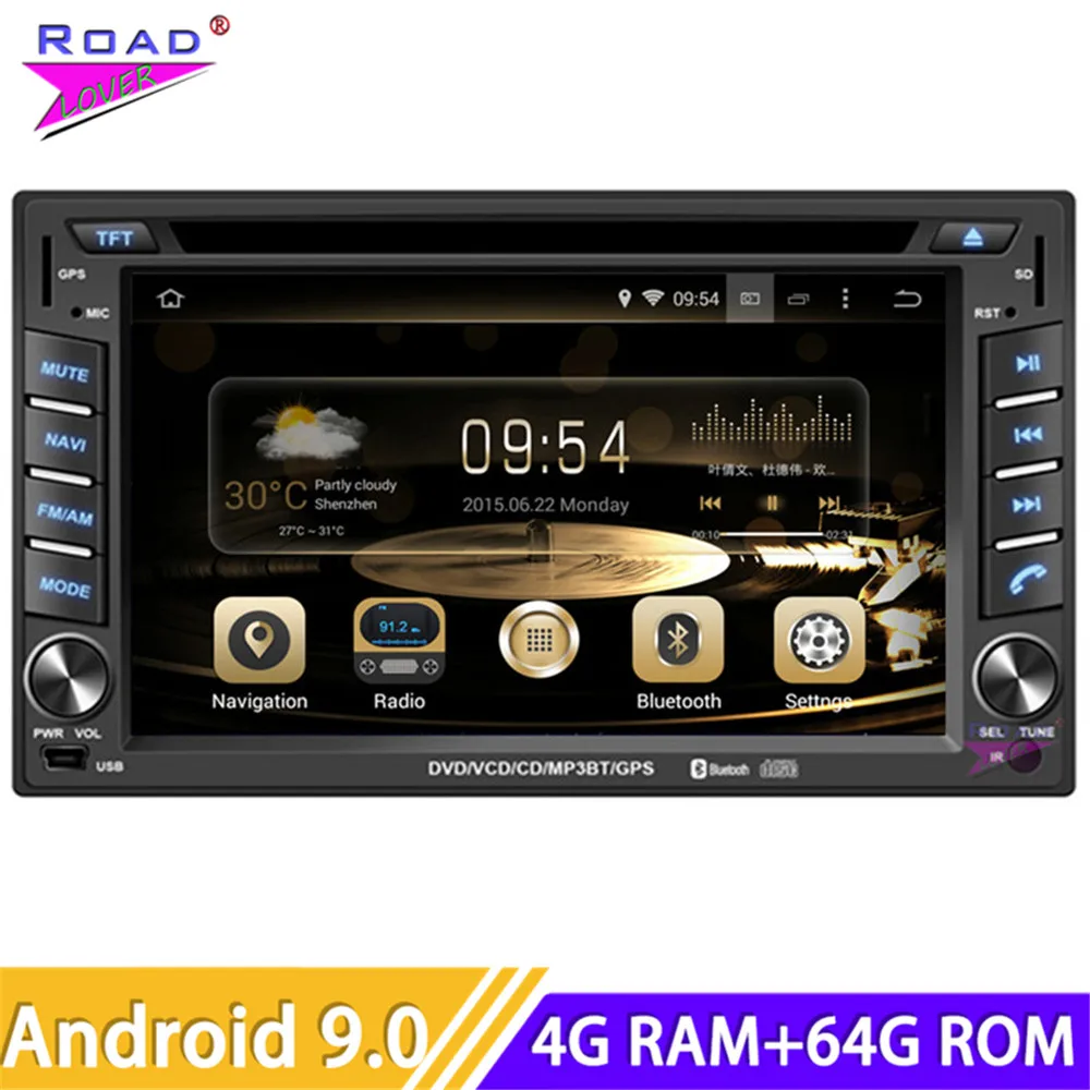 Автомобильный мультимедийный DVD плеер Roadlover Android 9 0 Радио для 6 2 дюйма