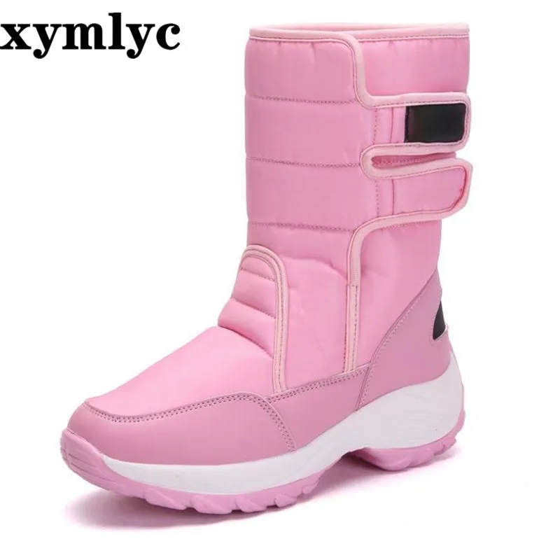 Зимние ботинки женские водонепроницаемые 2020 зимние Бархатные Теплые удобные с