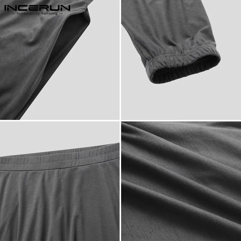 

Leisure Men Drop Crotch Pants INCERUN Fashion Solid Color Oversized Trousers 2021 Casual Elastic Waist Pantalones Streetwear 5XL