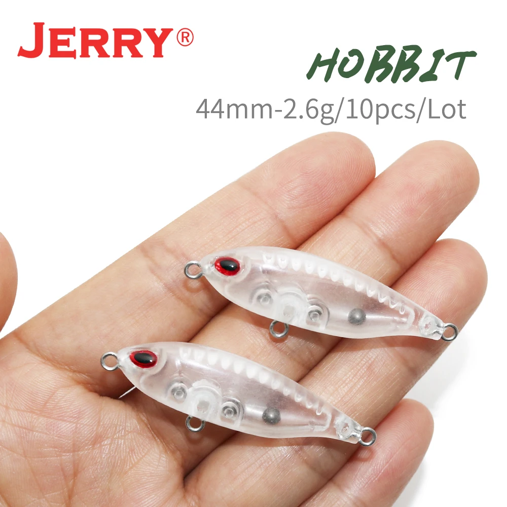 Джерри Хоббит 10 шт. 44 мм 2 6 г заготовки воблер Неокрашенная Морская рыбалка на