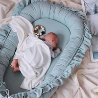 Portable Baby Crib Newborns Cots Removable Nursery Sleeping Nest Travel Infant Cradle Mattress for Boys Girls Carry Cot A069