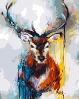 frameless deer animals diy painting by numbers wall art picture handpainted oil painting for home decor artwork 40x50