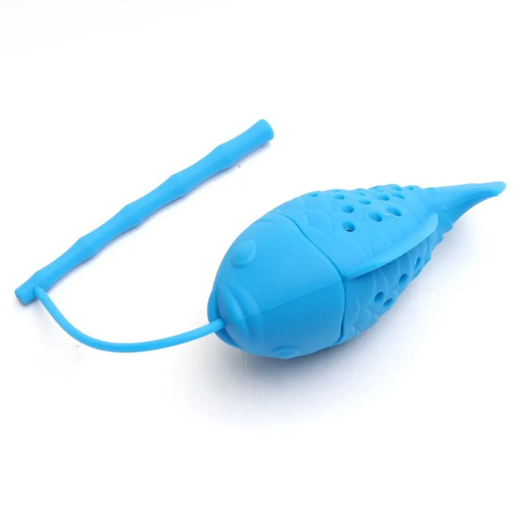 Kawaii Cute Fish Shape Tea Strainer Silicone Interesting Infuser Filter Teapot For Coffee Drinkware | Дом и сад