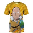 3D Аниме ONE PUNCH MAN Футболка для мужчин женщин Harajuku Повседневная 3D Футболка с принтом футболка для мужчин летние футболки Кофты для детей, начинающих ходить, мужская одежда 2021 Лидер продаж