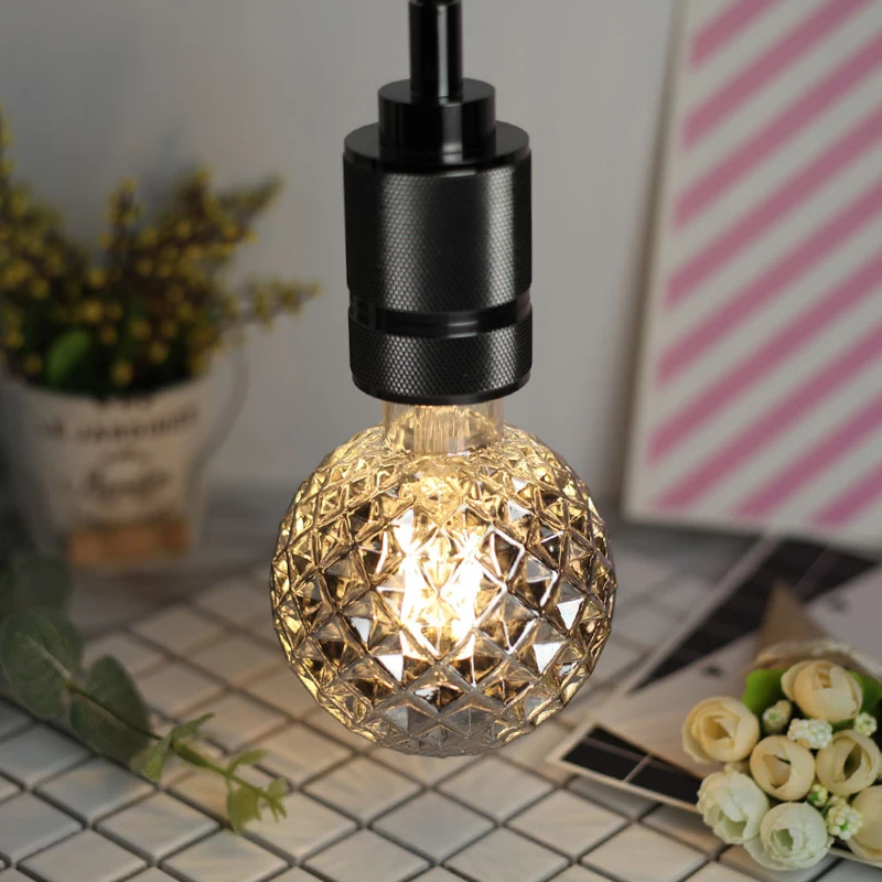 Винтаж светильник лампы со светодиодными нитями Edison 4 Вт дым Стекло 220/240V E27 с