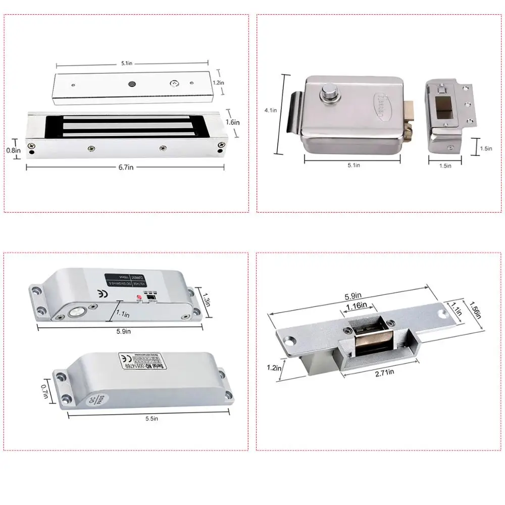 RFID Door Access Control System Kit Controller Keypad access + Power Supply Electric Magnetic Lock Bolt Strike Locks | Безопасность и