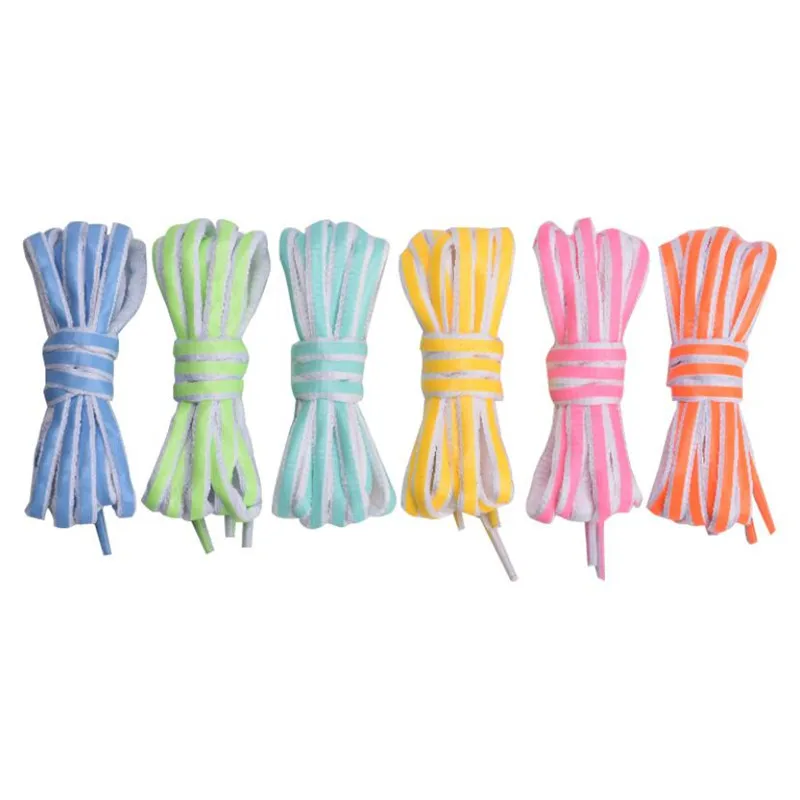 

1Pair Luminous Shoelaces Flat Sneakers Canvas Shoe Laces Glow In The Dark Night Color Fluorescent Shoelace