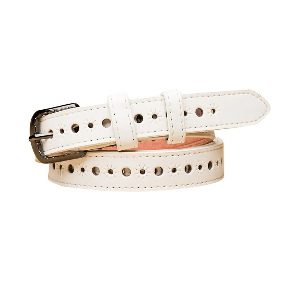 

Fashion vintage Ladies Men Leather Belts Jeans Hollow Lesisure Belts Hollow Lesisure elegant Belts 2021