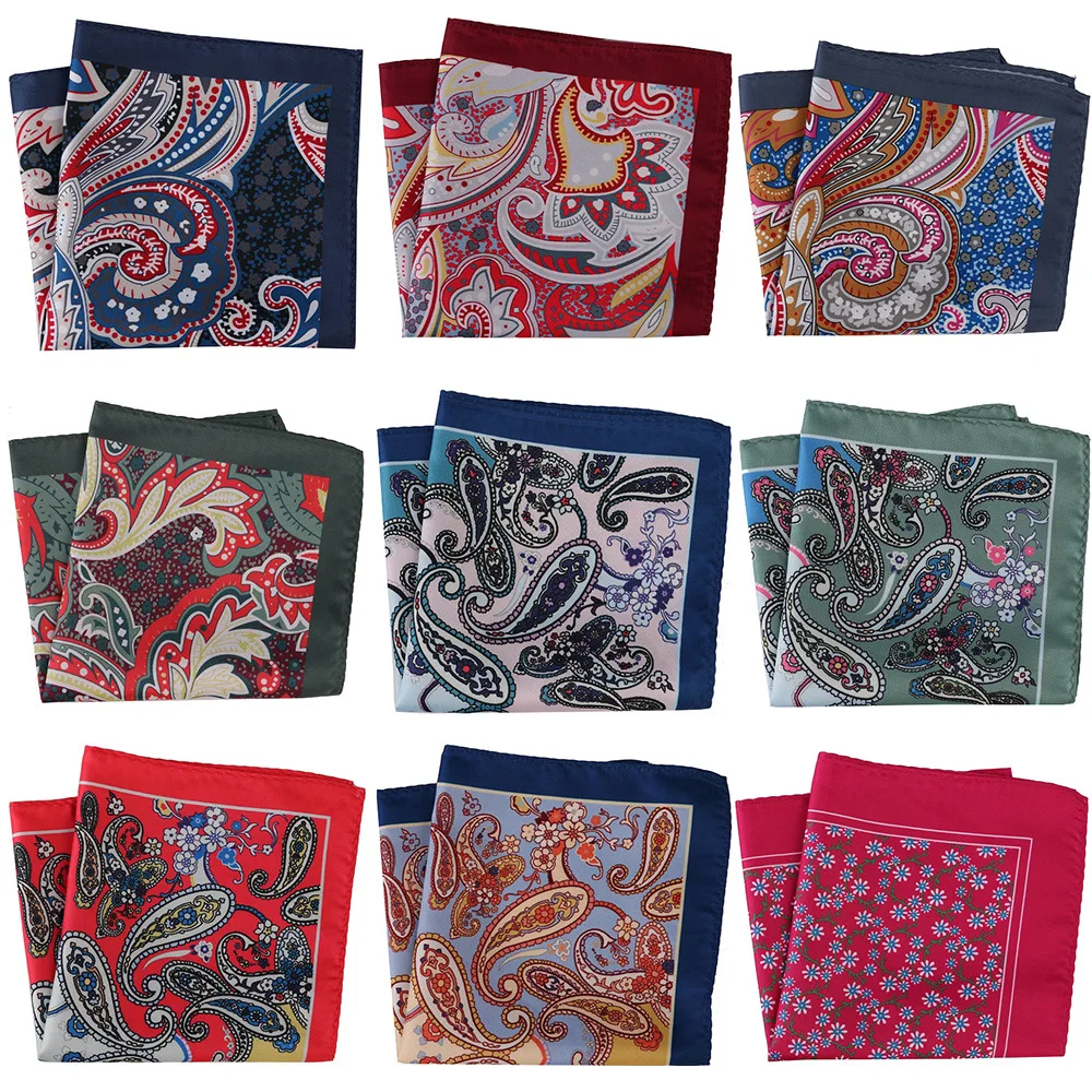 Большой 30*30 см мужской костюм карманное полотенце с принтом многоцветный