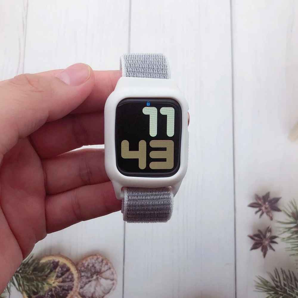 Хорошая нейлоновая Спортивная петля для Apple Watch band 44 мм 42 40 38 ремешок iwatch series