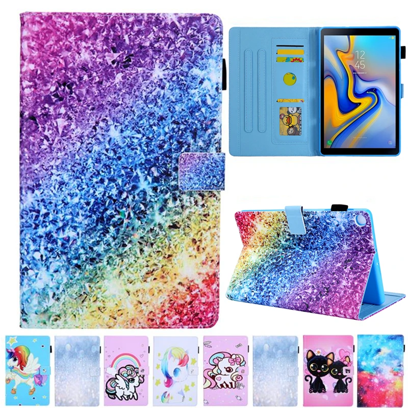 

Cover For Samsung Galaxy Tab A7 Lite 8.7 Inch SM-T220 T225 Cartoon Leather Stand Tablet Coque For Samsung Tab A7 Lite 2021 Case