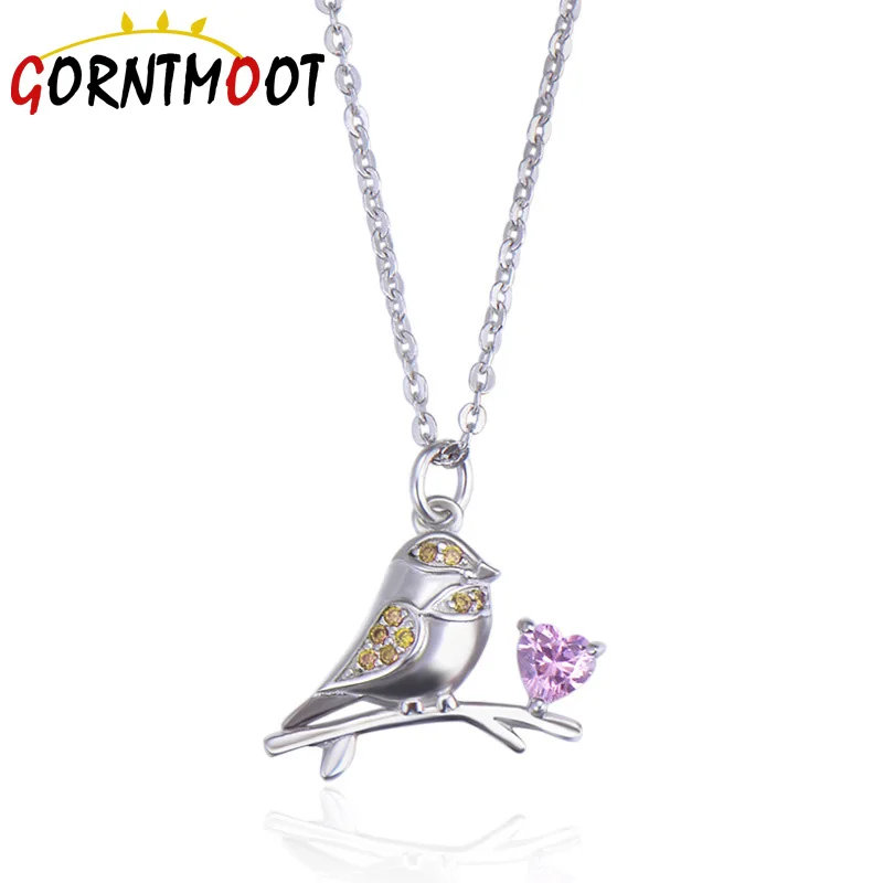 Цепочка женская из серебра 925 пробы с перьями орла фламинго тукана совы амулет на