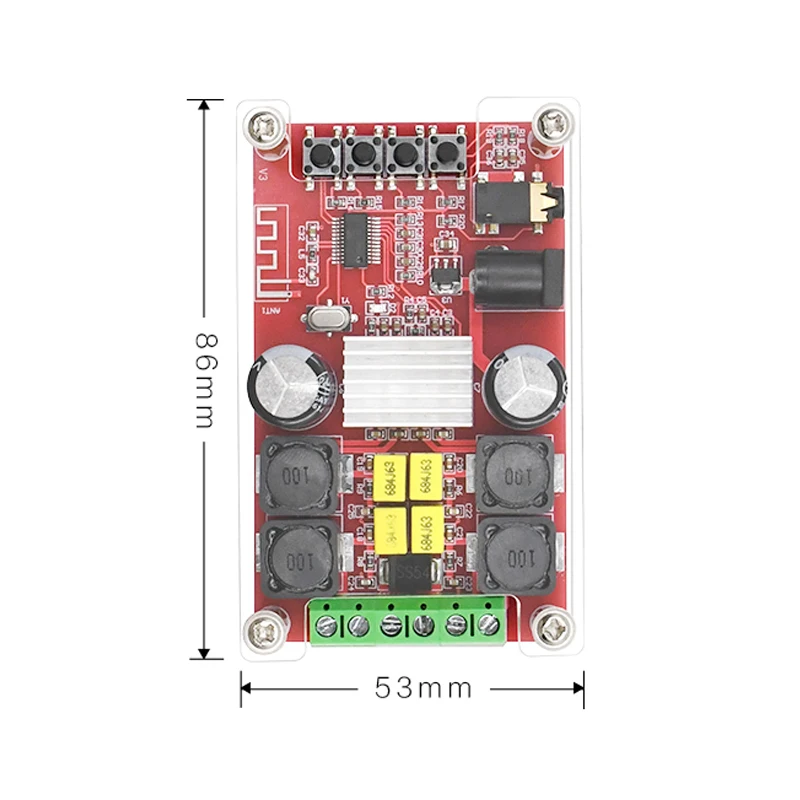 Усилитель Bluetooth TPA3116D2 2*50 Вт аудиоусилитель 2 0 канала класса D TPA3116 стерео цифровой