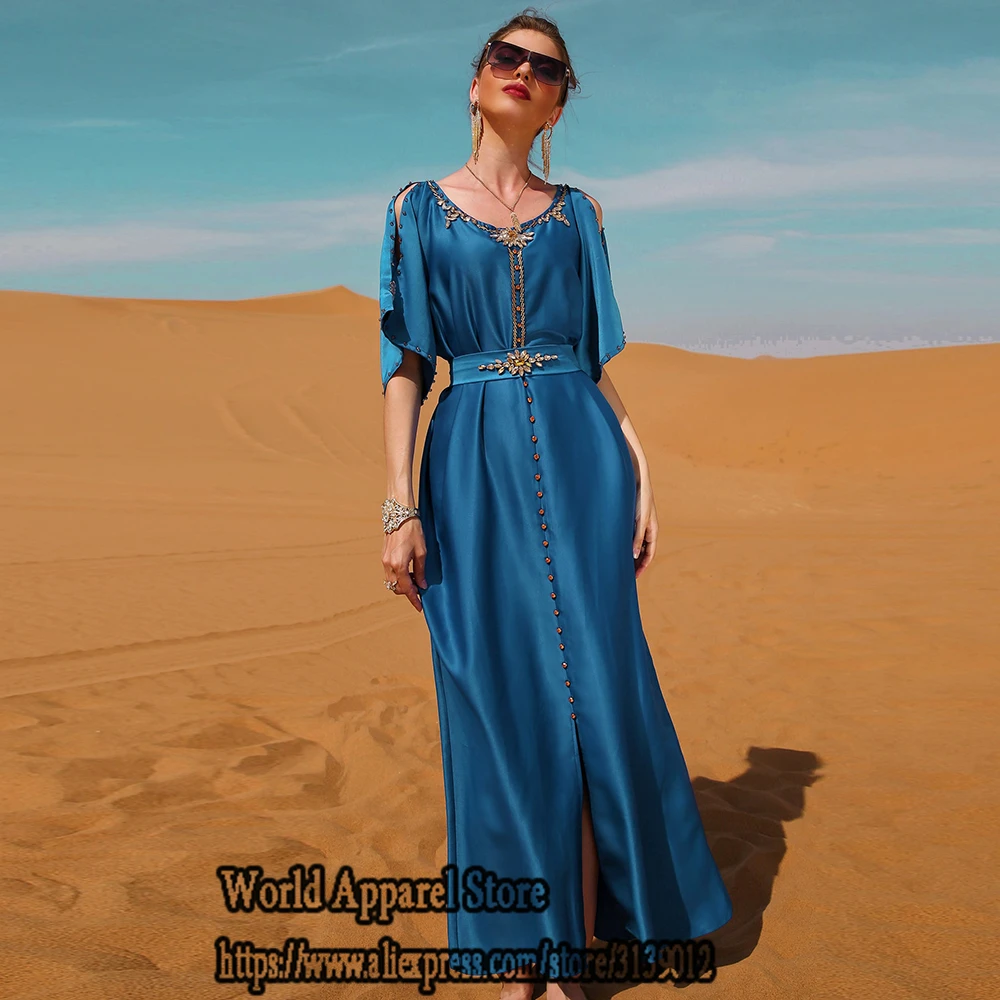 Ramadan Dubai Abaya Turkey Islam Muslim Long Maxi Dress Abayas For Women Kaftan Robe Musulmane Femme Caftan Marocain De Soiree