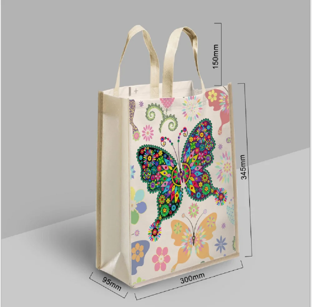 5D сделай сам алмазная живопись Нетканая ткань Экологически чистая сумка для