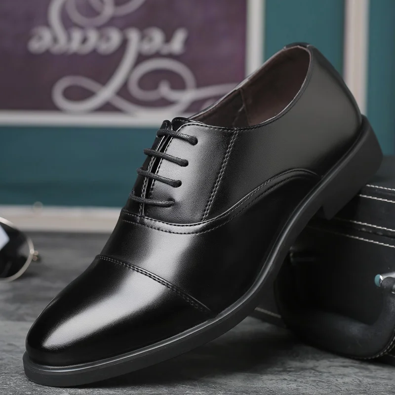 Fashion Designer Formal Shoes Men Official Business Dress Shoes Male Handmade Party Wedding Leather Shoes for Men Oxfords Black