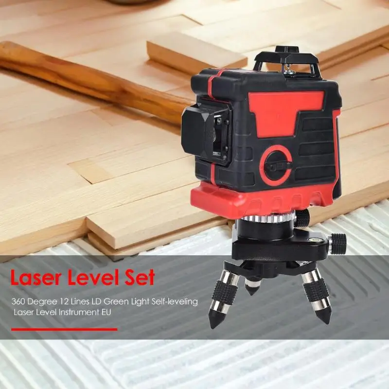 

360 Degree 12 Lines LD Green Light Self-leveling Laser Level Instrument EU