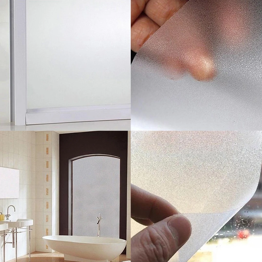 

Privacy Frosted Window Film No-Adhensive Static Cling Window sticker Anti-UV Glass Window Flim for Bathroom Livingroom Office