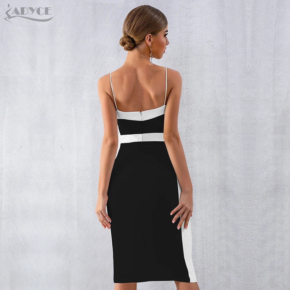 Adyce новое летнее Бандажное платье для женщин Vestidos сексуальное облегающее платье на бретельках без рукавов Клубное платье миди вечерние платья знаменитостей