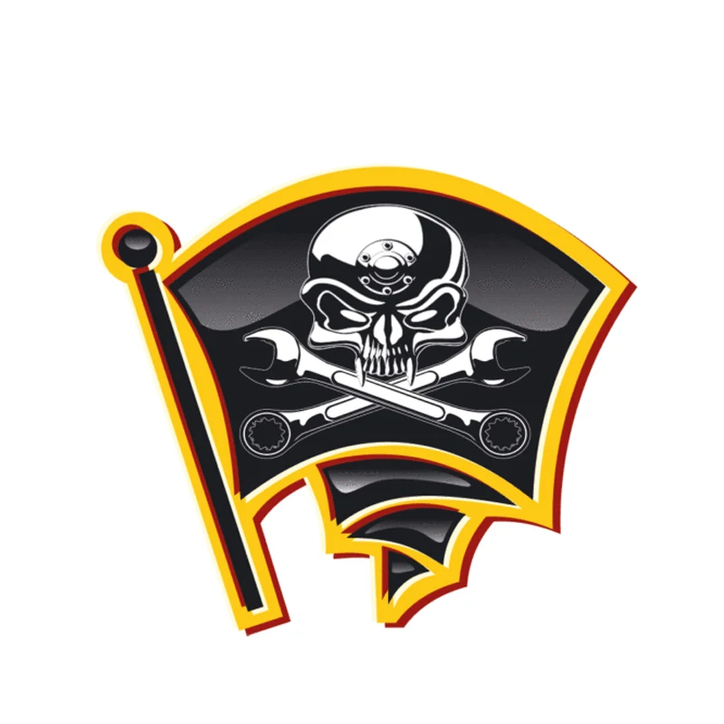 

Personality Classic Pirate Skull Decal Reflective Motorcycle Helmet Car Sticker Car Window Body Decorative Stickers Accessories