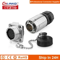 cnlinko yw20 12pin m20 ip67 waterproof electrical aviation plug socket power connector for robot tractor industrial equipment