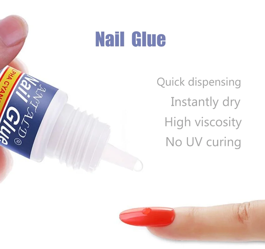 

Клей для ногтей Nailart, 5 шт./пакет скрепок, ногти Ложные типсов/декоративных наклеек, NO-UV Быстросохнущий, 8 мл/3 г, фальшивый гель для ногтей # GY14