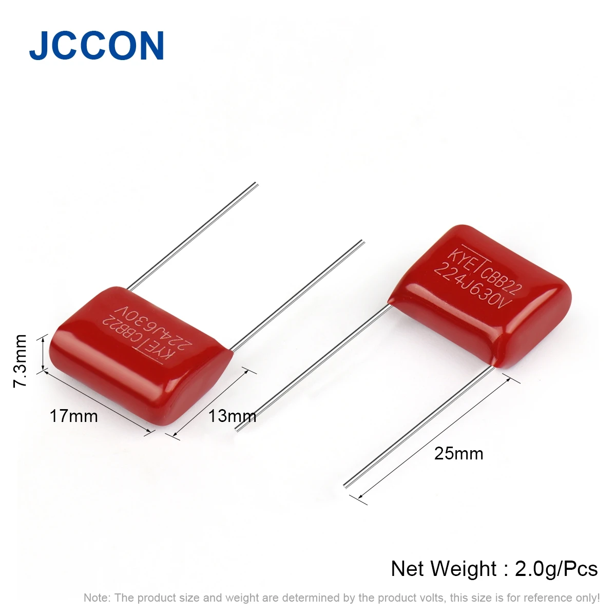 

10PCS CBB22 Metallized Polypropylene Film Capacitor 1000V 15MM 104J 105J 244J 334J 474J 684J