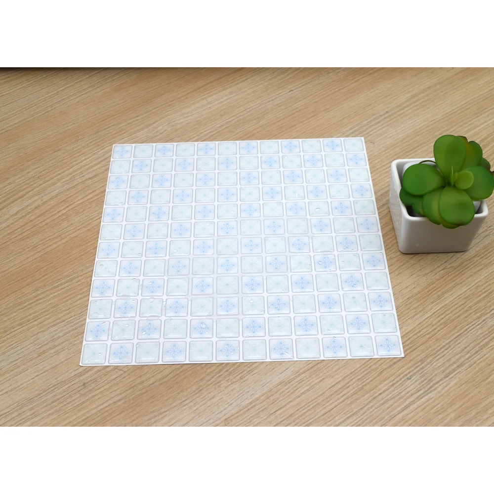 1 шт. самоклеящаяся виниловая мозаика в виде белых цветов|Наклейки на стену| |