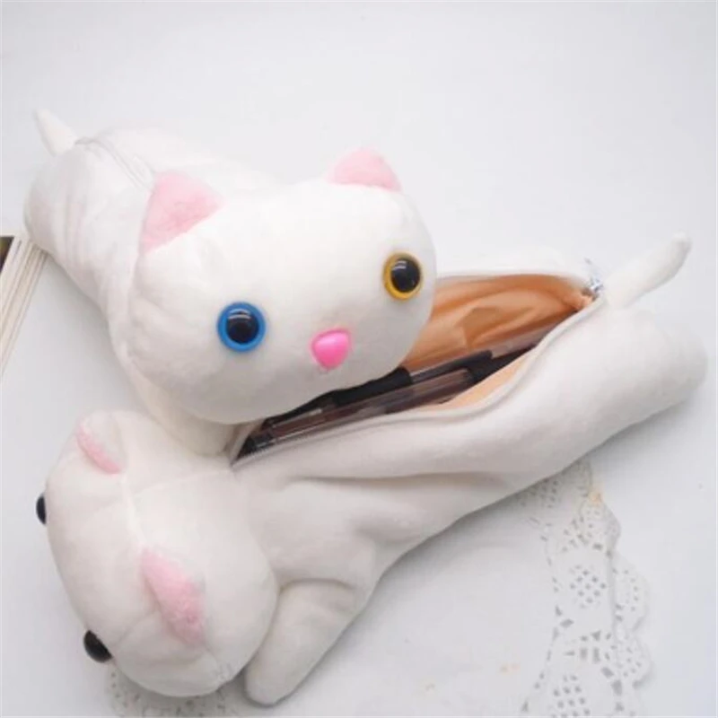 

Cute Cartoon Husky Dog Plush Toy Pencil Case Doll Puppy Schnauzer Doll School Office Supplies Pencil Case Gift For Children
