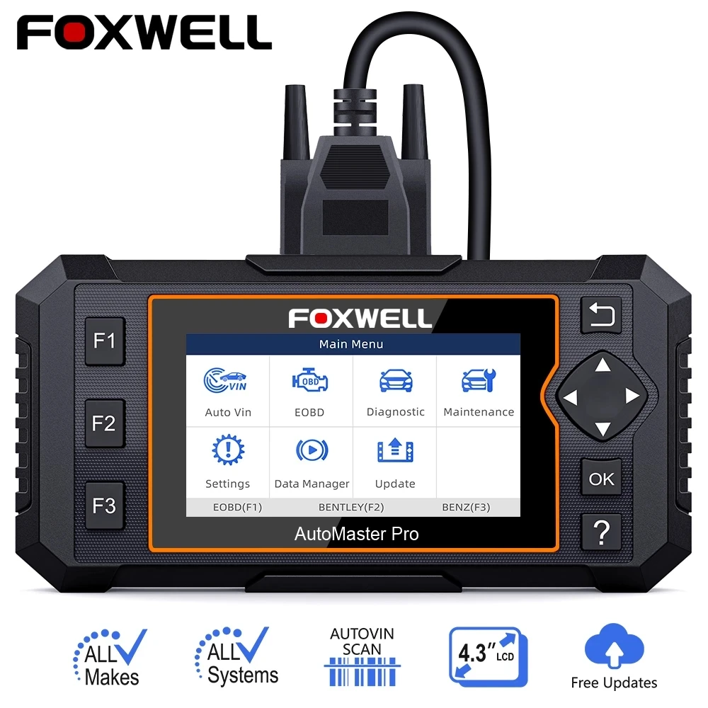 

Автомобильный диагностический инструмент Foxwell NT644 Elite OBD2, ABS DPF SRS сброс масла, все системы бесплатно, Профессиональный OBD Автомобильный сканер