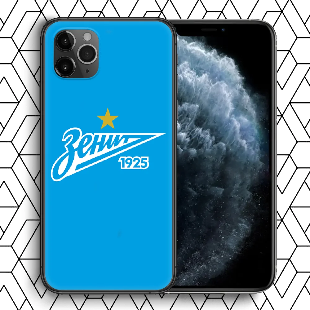 

FC Zenit Saint Phone Case For Iphone 4 4s 5 5S SE 5C 6 6S 7 8 Plus X XS XR 11 12 Mini Pro Max 2020 black Etui 3D Back Silicone