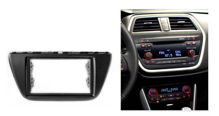 Двойная Din фасция для SUZUKI SX4 S Cross 2013 + CD Facia стерео панель крепления на приборной