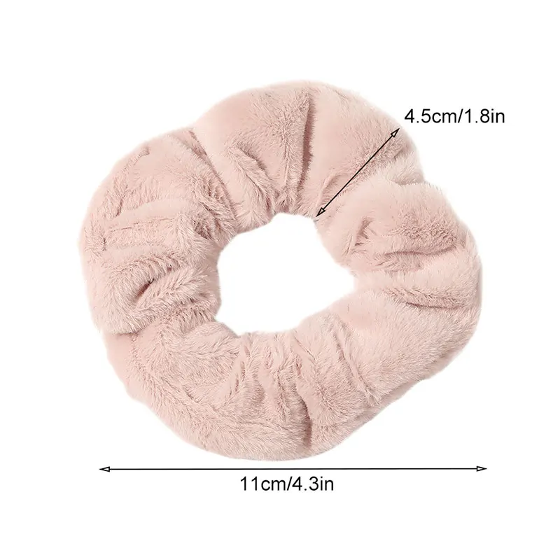 

Korean INS Fur Scrunchies Furry Elastic Hair bands For Women Girls ponytail Holders soft Plush Hair Ties Rope Hair Accessories