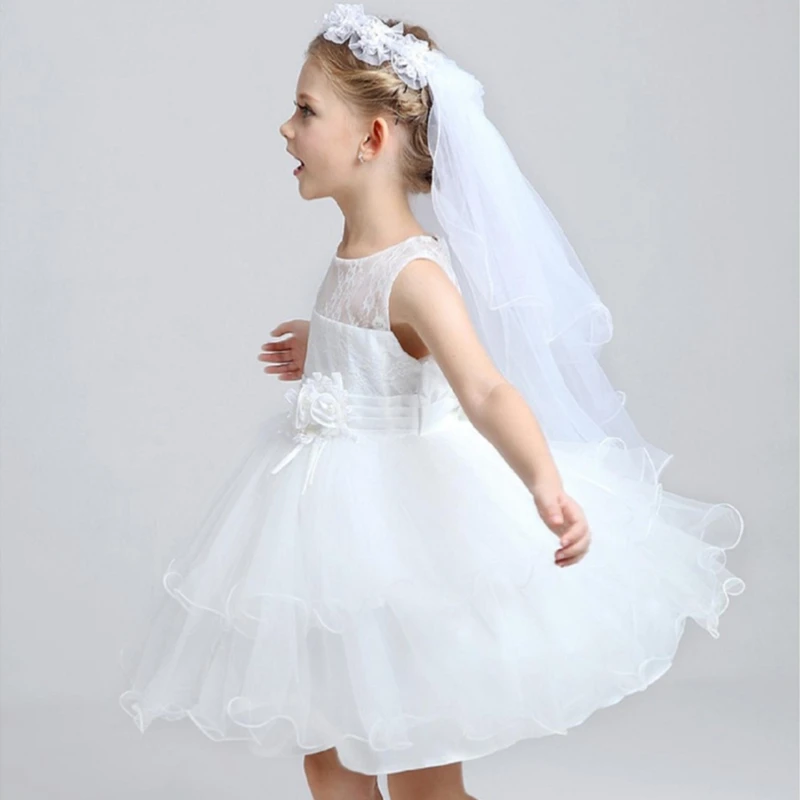 

1Pc New Arrivals Children Girl Hair Wreaths Korean Style Lace Bride Veil Wedding Party Vacation Beach Girls Hair Accessories