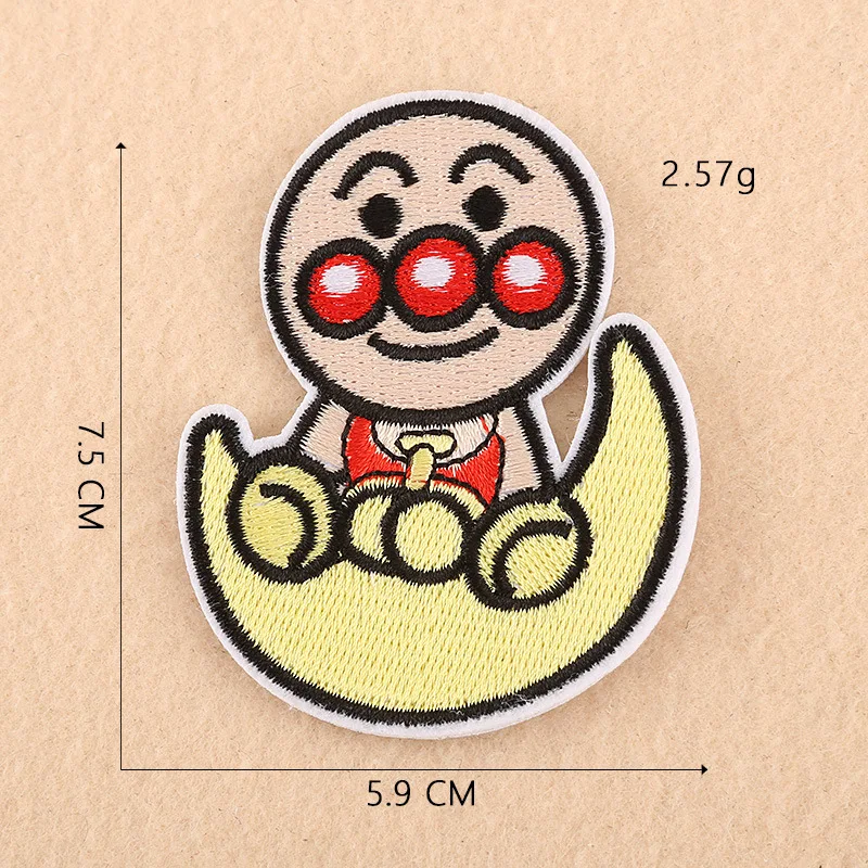 Мультяшные комиксы Anpanman, нашивки с железной вышивкой, нашивки для одежды, Diy наклейки, аксессуары для одежды