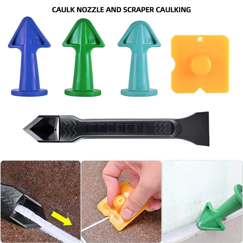 

1set Finishing Durable Floor Clean Eco-friendly Caulking Construction Silicone Remover Caulk Finisher Smooth Scraper Grout Kit