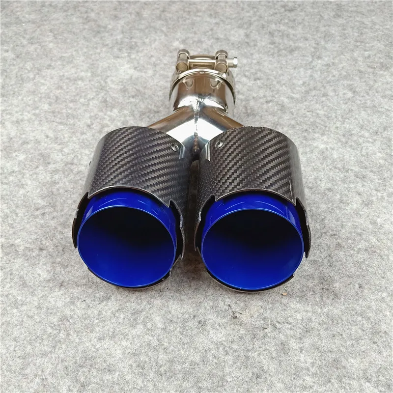 

Y Model Glossy Blue carbon End Exhaust tips For Bmw G20 G30 X5 X6 A4 A5 A6 A7 Nozzle Exhaust Systerm tuning Parts