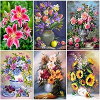 diy 5d diamond painting full square round drill mosaic vase flowers diamont embroidery cross stitch home decor manual art gift
