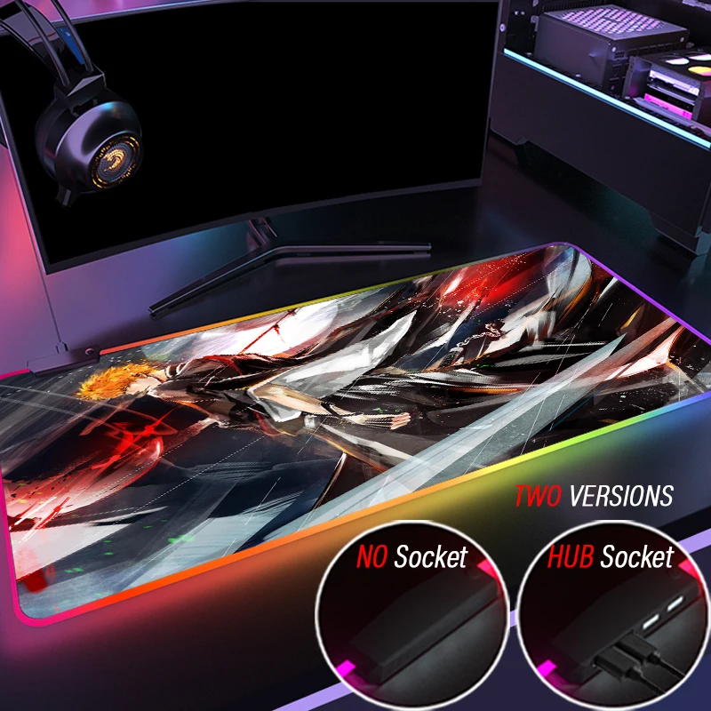 

Оригинальный игровой HD Коврик для мыши Zangetsu RGB под заказ для самостоятельной сборки, светодиодный эргономичный коврик для мыши, отбеливател...