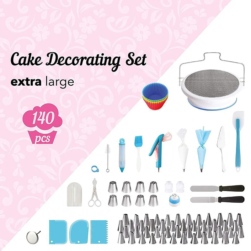 140 шт. насадки для украшения тортов набор инструментов торт насадка