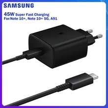 SAMSUNG Original 45W USB-C Super Adaptive Fast Charge Charger EP-TA845 For Samsung GALAXY Note 10 Plus Note10Plus 5G A91 Note10+