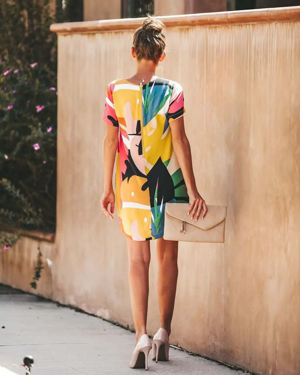 

Summer Fashion Printed Dress Woman Short Sleeve Vestido Casual Loose Woman Dress