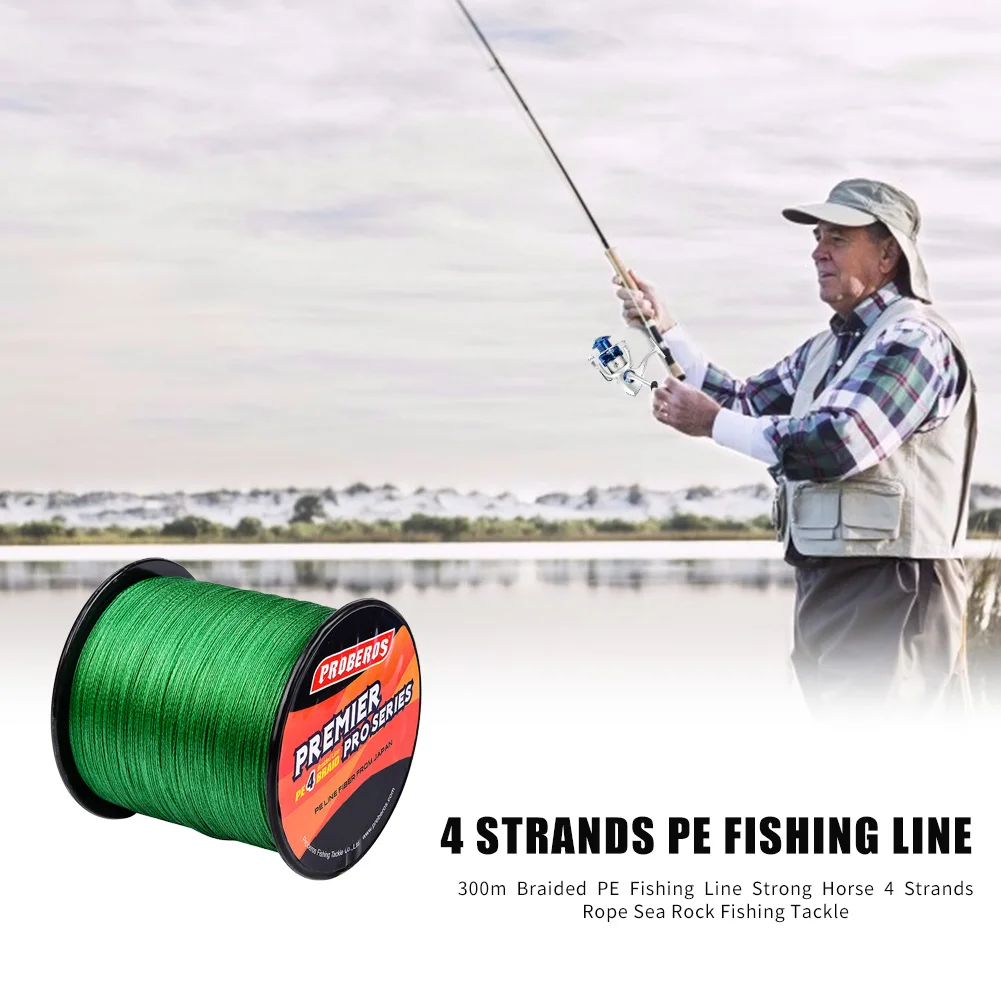 PRO BEROS 4 нити плетеная PE рыболовная леска сильная лошадь морская Рок Рыболовная