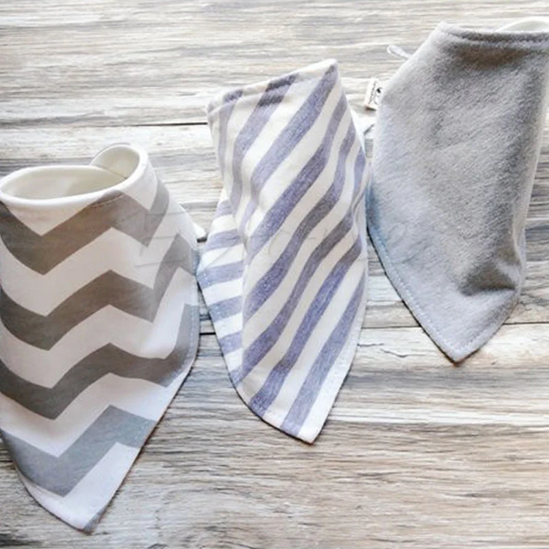 

3Pcs Baby Boy Girls Saliva Towel Bandana Bibs Dribble Triangle Kids Head Scarf