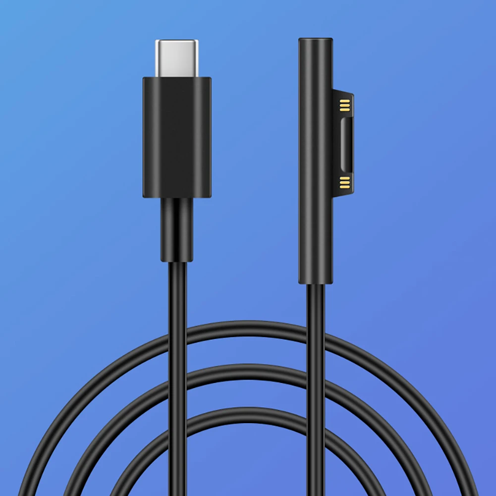

1.8m USB Type C 15V PD Power Supply Charger Adapter Charging Cable for Microsoft Surface Pro 7/6/5/4/3/GO/BOOK Laptop 1/2
