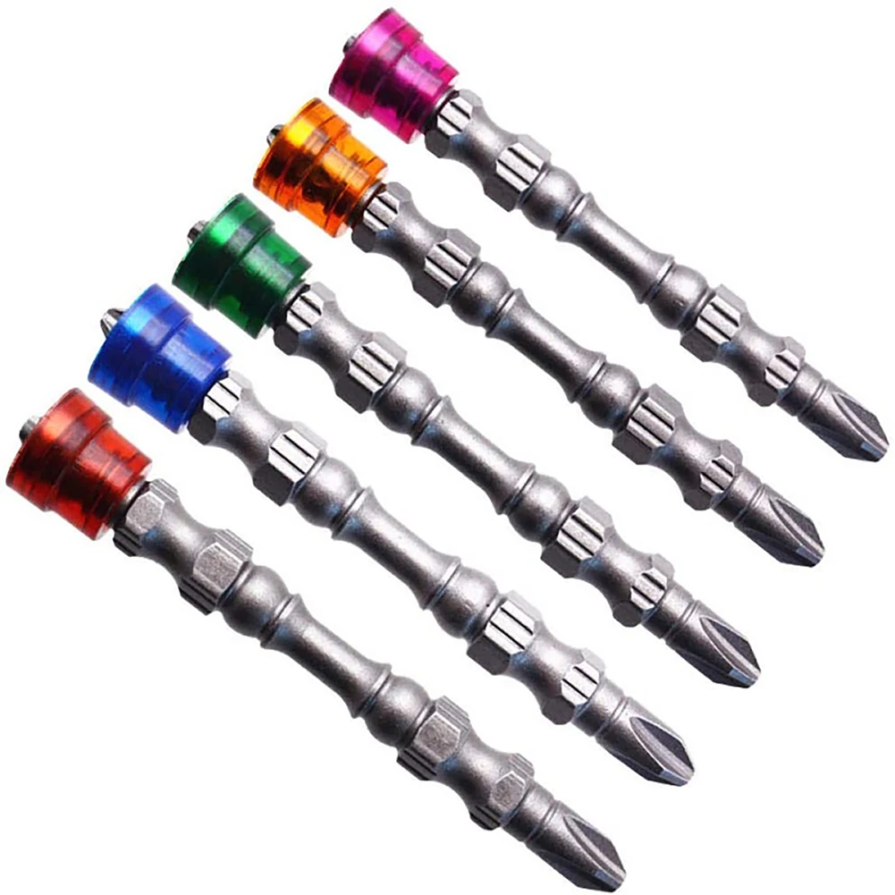 

5pcs 65mm Easy To Use Hand Tools Magnetic Drill Screwdriver Bit Practical High Hardness S2 Steel Cross Head Anti Slip Durable