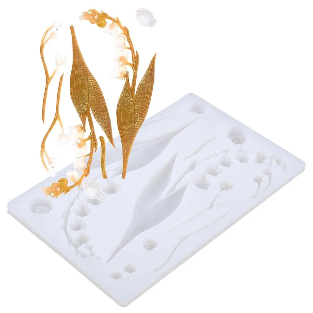 DIY колокольчик цветок орхидеи пресс форм 3D силиконовый декоративная форма