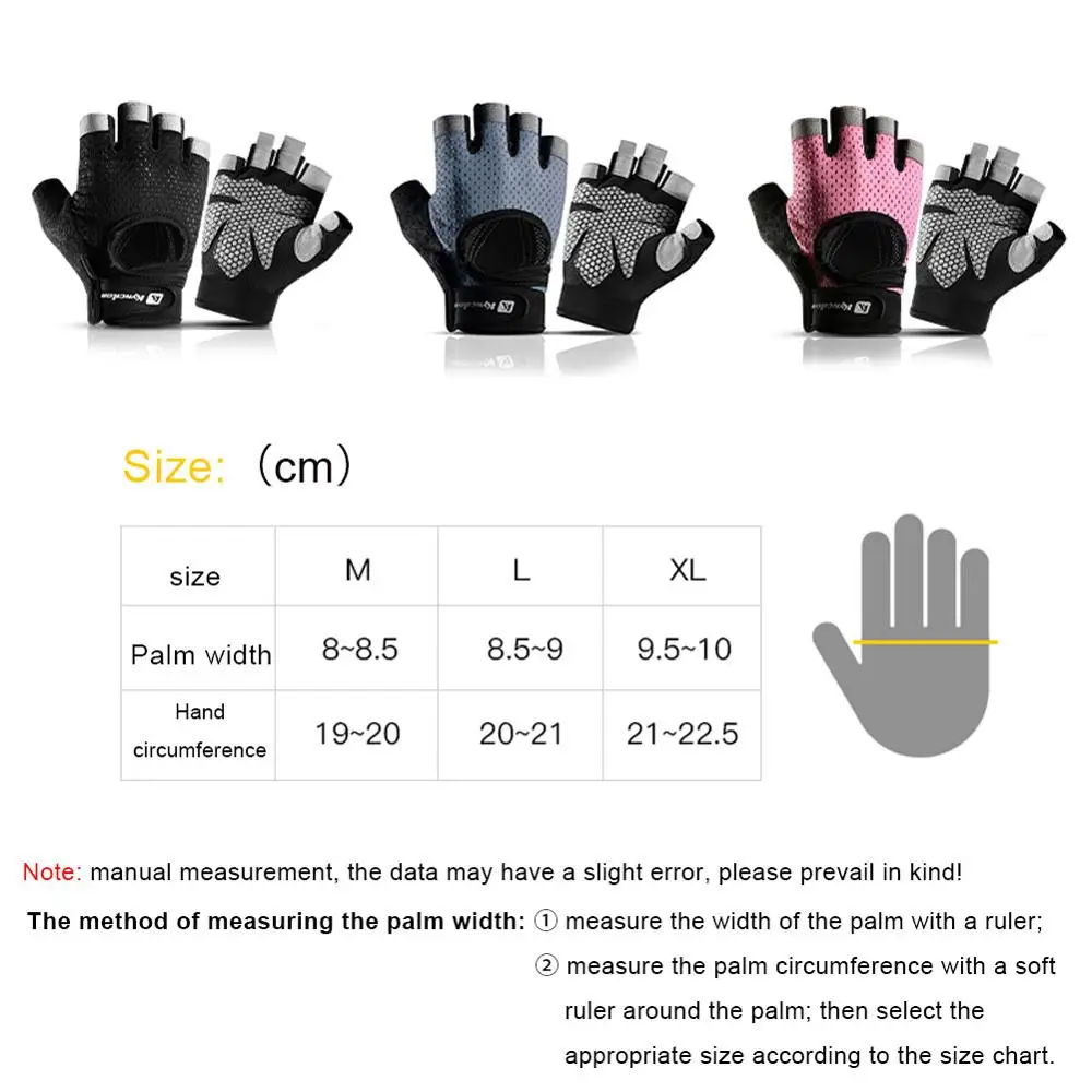 

Gym Gloves Fitness Lightweight Sports Sweat-absorbent Gloves Body BuildingTraining Sports Exercise Workout Glove for Men Women