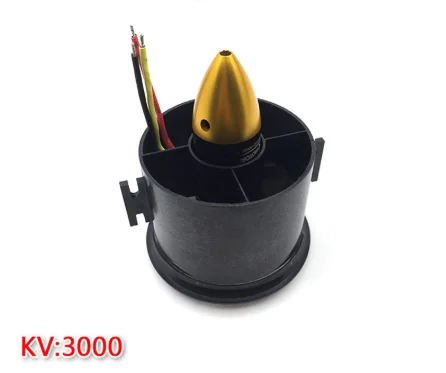 QX-MOTOR бренд DIY модель самолета части 1 комплект 70 мм канальный вентилятор+ 3000kv двигатель Spindle-4mm двигатель W/60A esc для Jet RC EDF - Цвет: 70mm EDF with motor